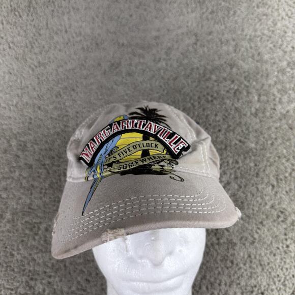 Margaritaville Hat Cap Strap Back Mens One Size Tan Five O'Clock Somewhere - Picture 2 of 11